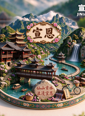 湖北恩施宣恩旅游纪念品冰箱贴