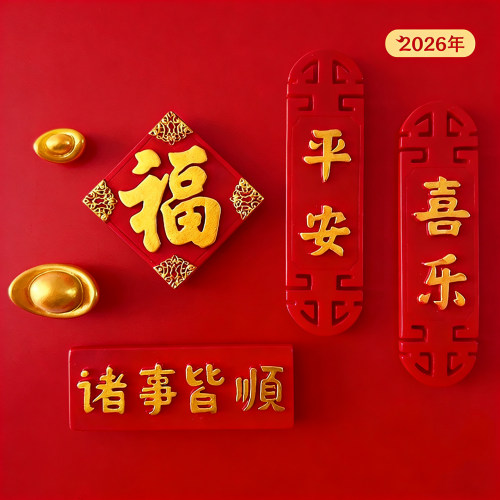 2026新款马年冰箱贴新年磁贴装饰