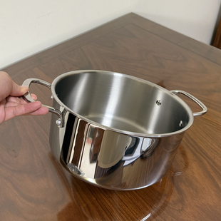 性价比之wang！出美国18/10不锈钢三层钢一体成型汤锅炖煮蒸锅24