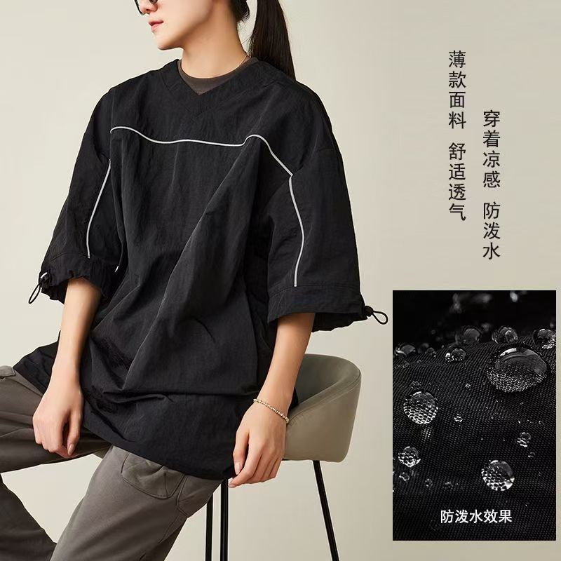 防泼水罩衣可印绣logo男女工作服围裙夏季薄款厨房理发师奶茶餐饮