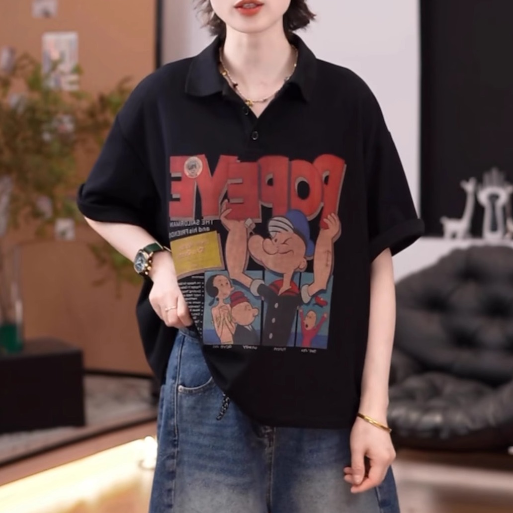 【送运费险】大力水手印花POLO衫