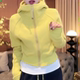 加绒加厚连帽卫衣女2026春秋新款 休闲简约百搭显瘦拉链短款 外套女