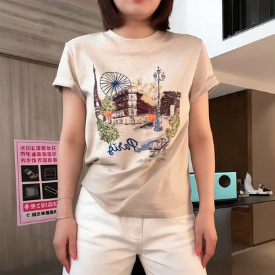 【送运费险】重工刺绣短袖T恤女