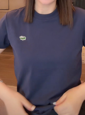 刺绣小鳄鱼短袖T恤女2026夏季新款韩版百搭显瘦大码纯棉上衣潮ins