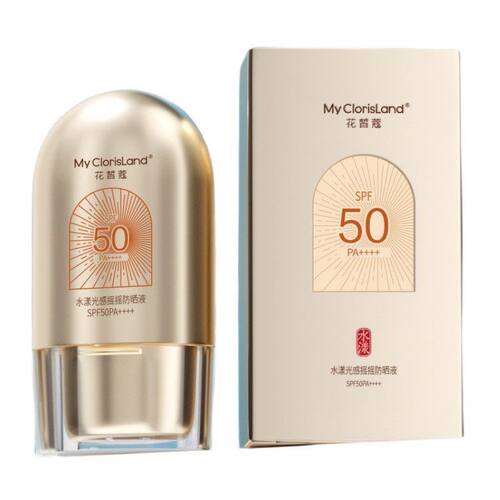 防晒液花皙蔻水漾光感摇摇防晒液SPF50清爽不黏腻快干面部防晒霜