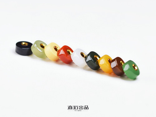 亦石出品·九色|药片·配饰7mm款 文玩配饰 彩虹色