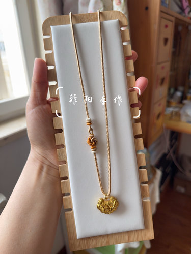 免打结 可直穿吊坠手工编织项链绳黄金吊坠挂绳金锁项链绳平安扣