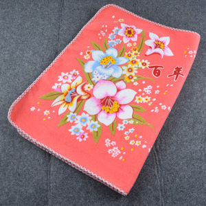 枕巾超细纤维柔软全棉大情侣结婚庆枕头巾77*53CM