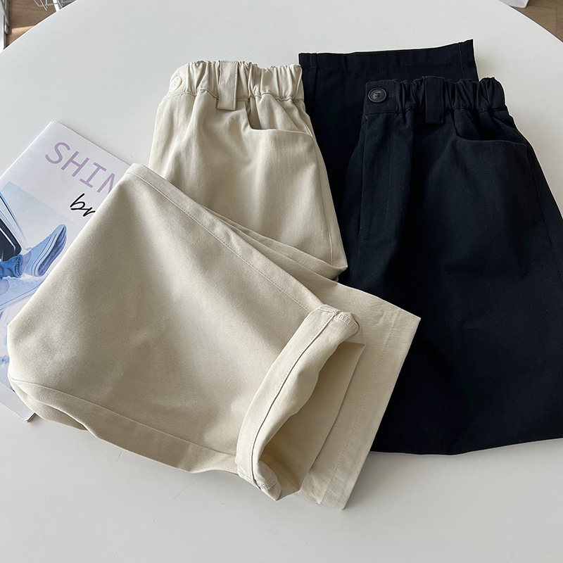 小个子工装九分裤女简约舒适休闲裤松紧高腰百搭显瘦直筒哈伦裤夏,女装/女士精品,休闲裤,淘宝优惠券,粉丝福利购,淘宝优惠卷