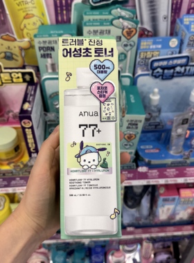韩国直邮 Anua77%鱼腥草舒缓爽肤水500ml心叶系列保湿补水