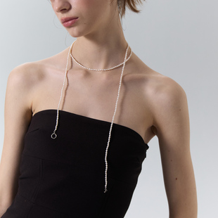 极光以南淡水珍珠项链小米珠长款毛衣链高级感轻奢颈链首饰礼物女