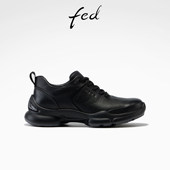 女2026春季 厚底休闲鞋 新款 fed平底运动鞋 女鞋 黑色老爹鞋 女款 YA373