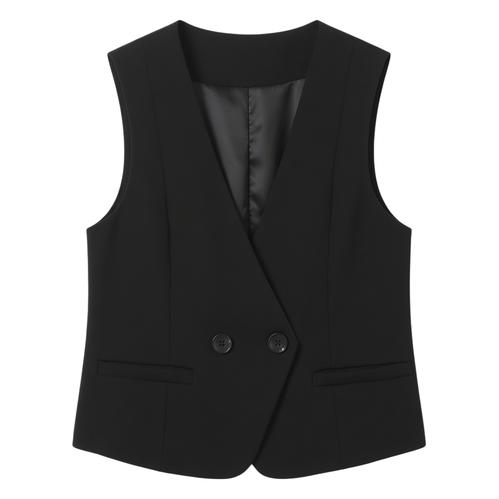 小西装马甲女春秋外套时尚洋气2026春秋款短款背心外搭设计感马夹