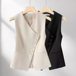 老钱风高级感穿搭马甲女时髦洋气减龄短款外搭背心小马夹单穿上衣