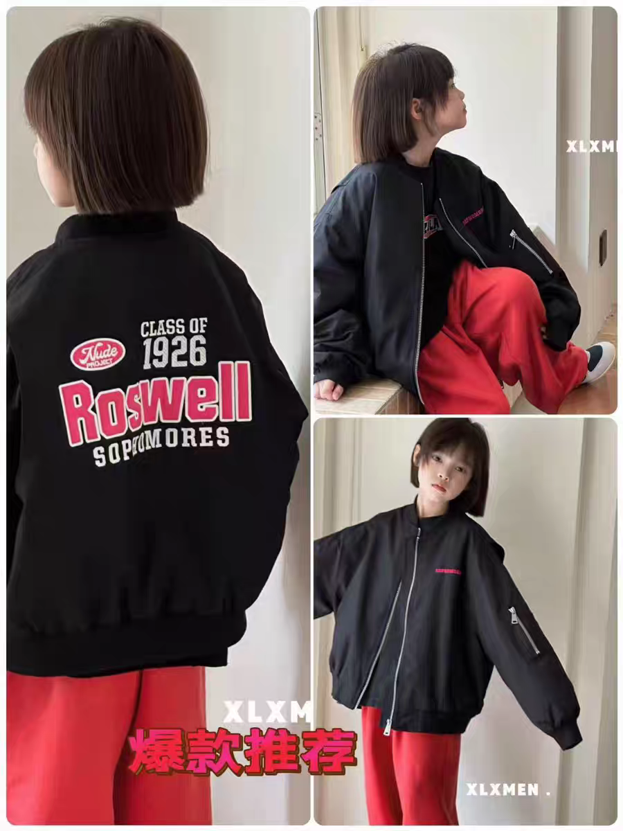 XlxMen韩国象盟童装男女孩中大童秋冬加棉夹克棒球服儿童棉服外套