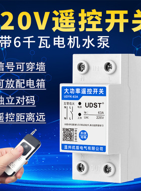 水泵遥控开关220V大功率增氧机路灯智能无线远程电源控制器开关2p