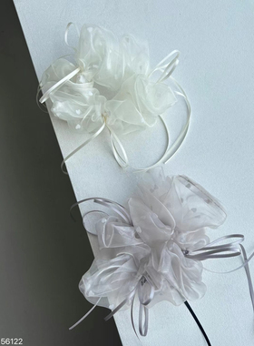 reina acc韩国东大门reina新款法式日常超仙发圈慵懒飘带扎头发饰