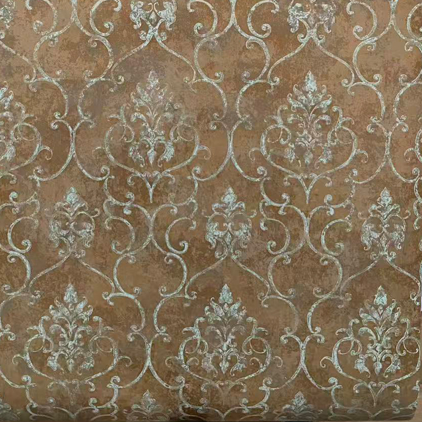 美式复古风纯纸欧式马士革卧室客厅电视沙发床头背景墙纸现货壁纸