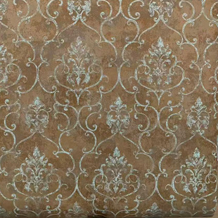 美式 马士革卧室客厅电视沙发床头背景墙纸现货壁纸 复古风纯纸欧式