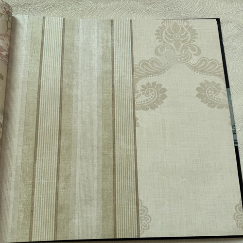 美国原装进口轻奢竖纹雕花壁纸