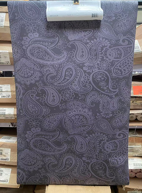 wallquest美国原装进口壁纸纯纸腰果花图案客厅卧室紫色背景墙纸