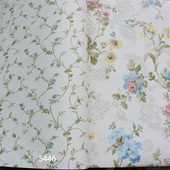 美国YORK原装 进口纯纸美式 田园小碎花温馨卧室书房满铺墙壁纸现货