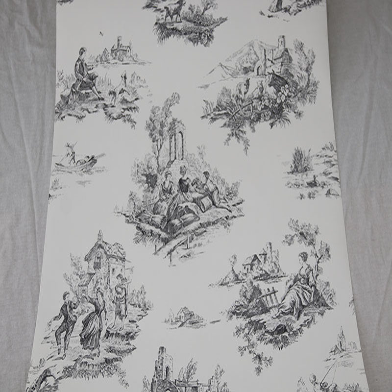 美国原装进口法式人物壁纸纯纸环保简约卧室客厅美式背景墙纸现货