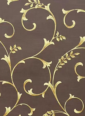 美国wallquest原装进口纯纸环保壁纸现货美式复古卷叶草背景墙纸