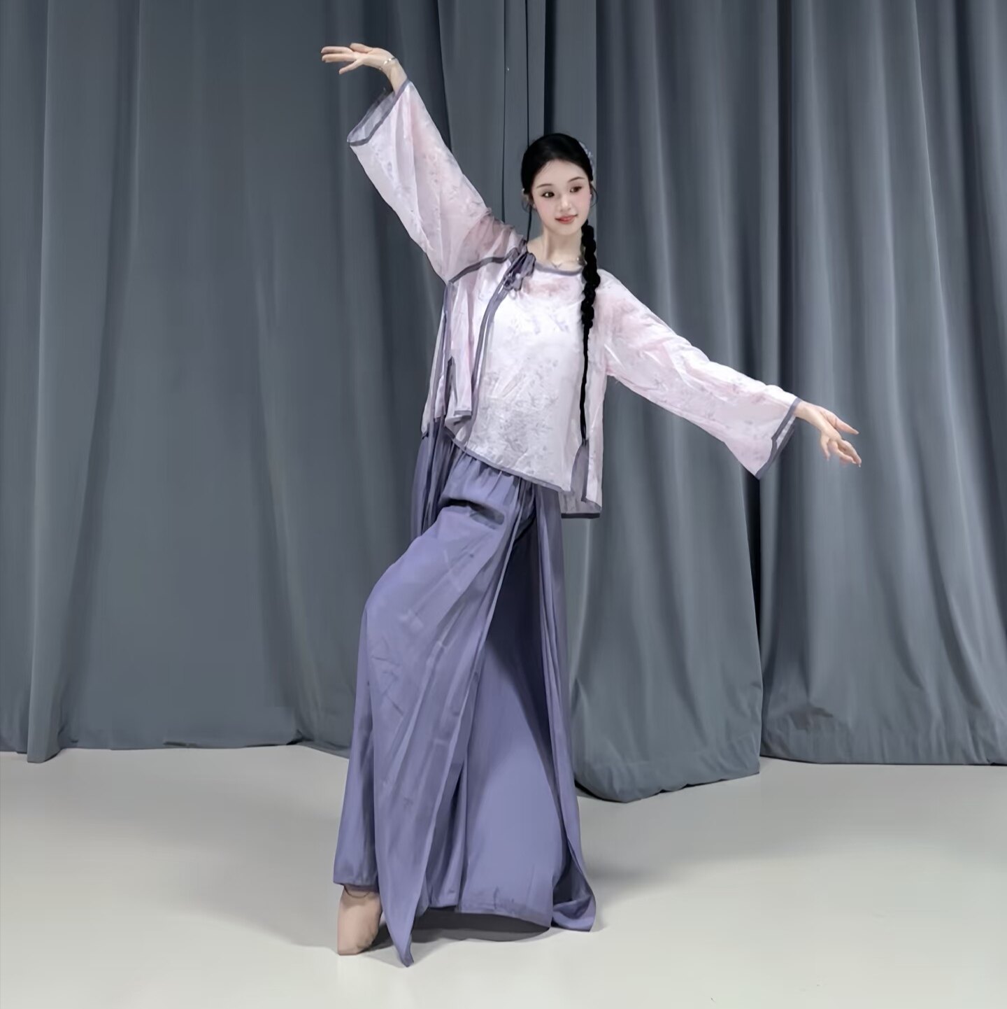 古典舞套装新款国风小衫春三月立春演出服中国舞雨巷佳人表演服女