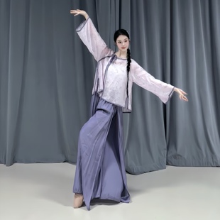 春三月立春演出服中国舞雨巷佳人表演服女 国风小衫 古典舞套装 新款