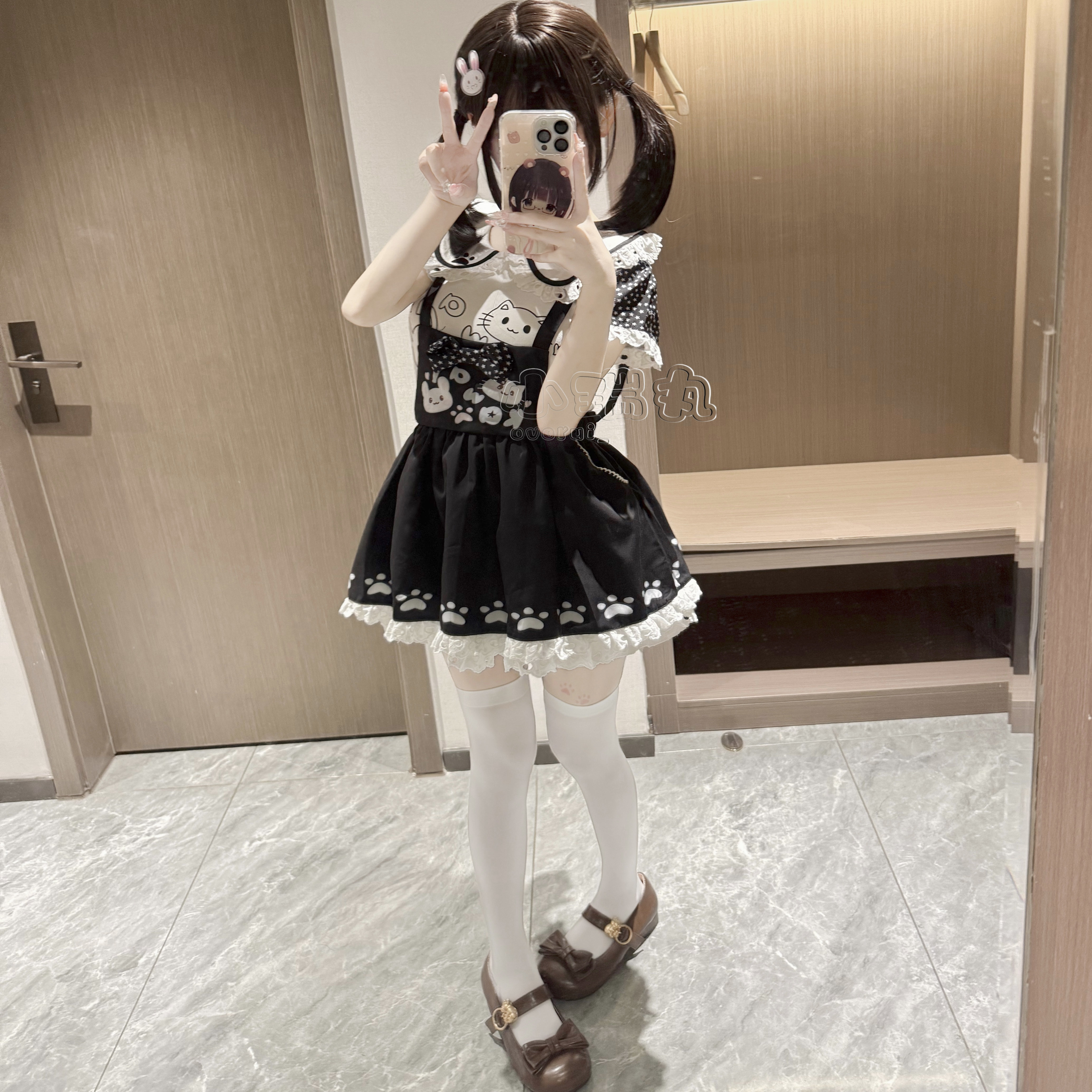 原创【甜系萌款】Lolita女儿服背带裙套装黑 短袖上衣 轻Lo日常款,模玩/动漫/周边/娃圈三坑/桌游,lolita洛丽塔连衣裙,淘宝优惠券,粉丝福利购,淘宝优惠卷