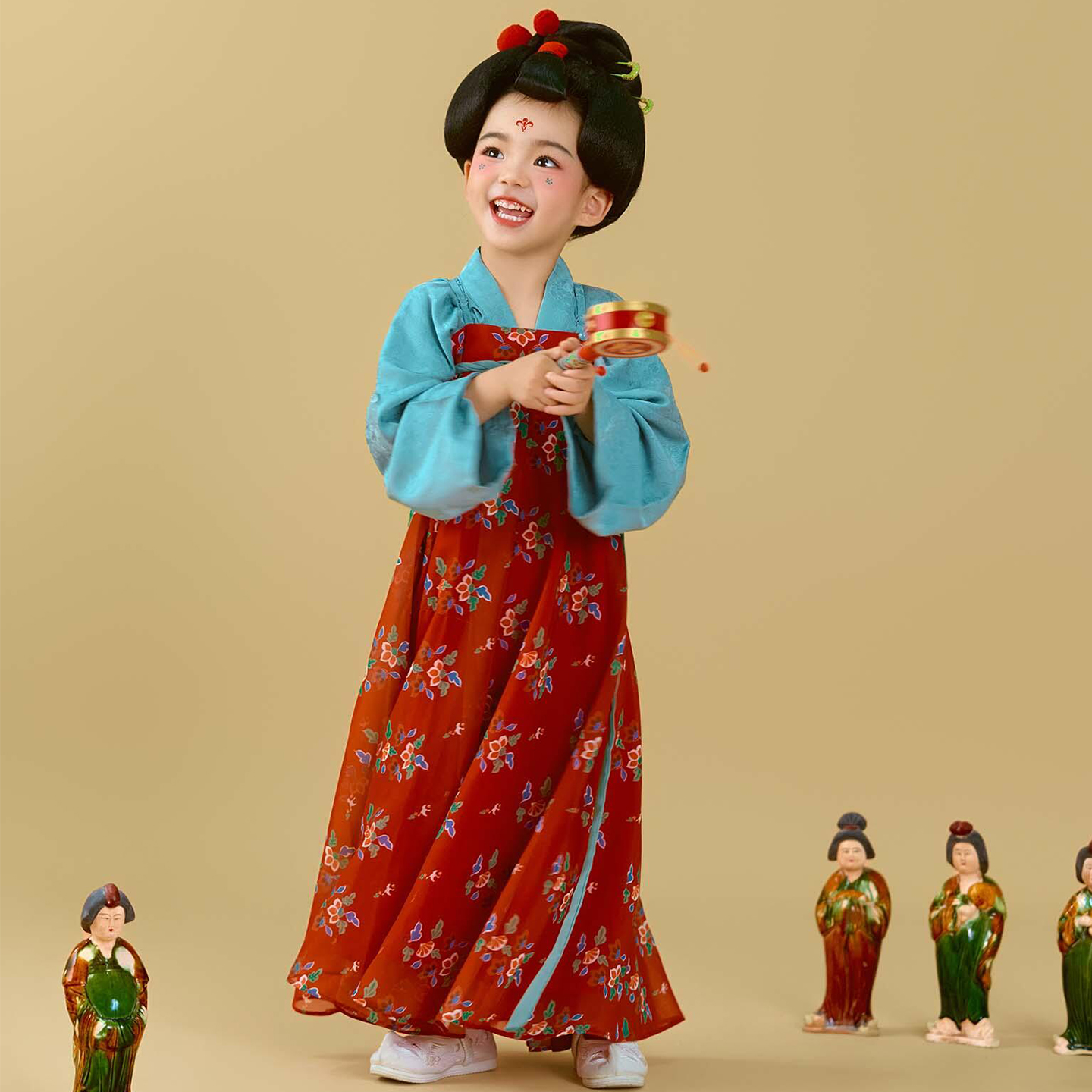 女童中国风可爱超仙襦裙儿童唐装古风汉服汉唐古典舞蹈演出服套装