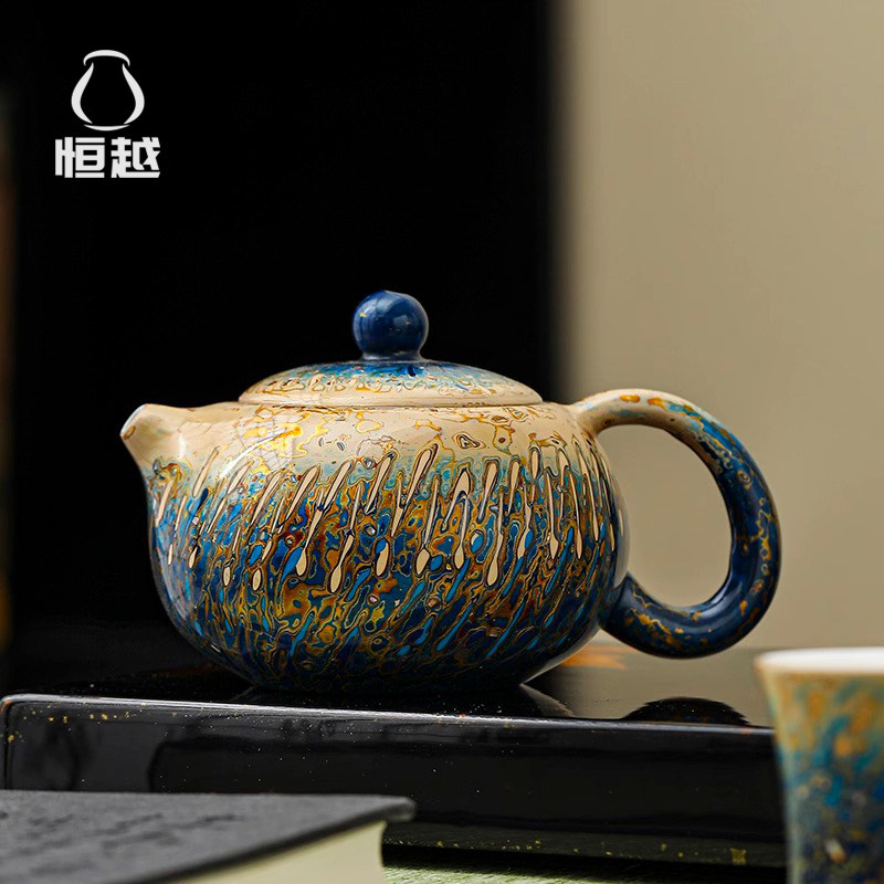 大师手作高档大漆一壶两杯泡茶壶盖碗茶具中式家用小套组茶器