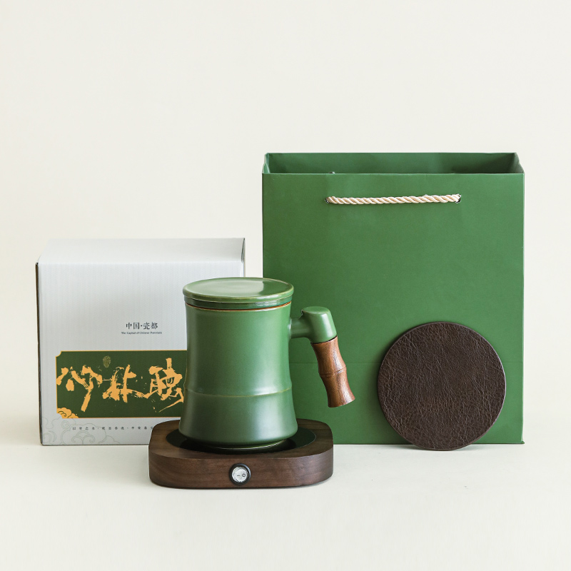 故宫节节高升恒温陶瓷茶水分离水杯泡茶办公杯礼盒装送长辈礼物