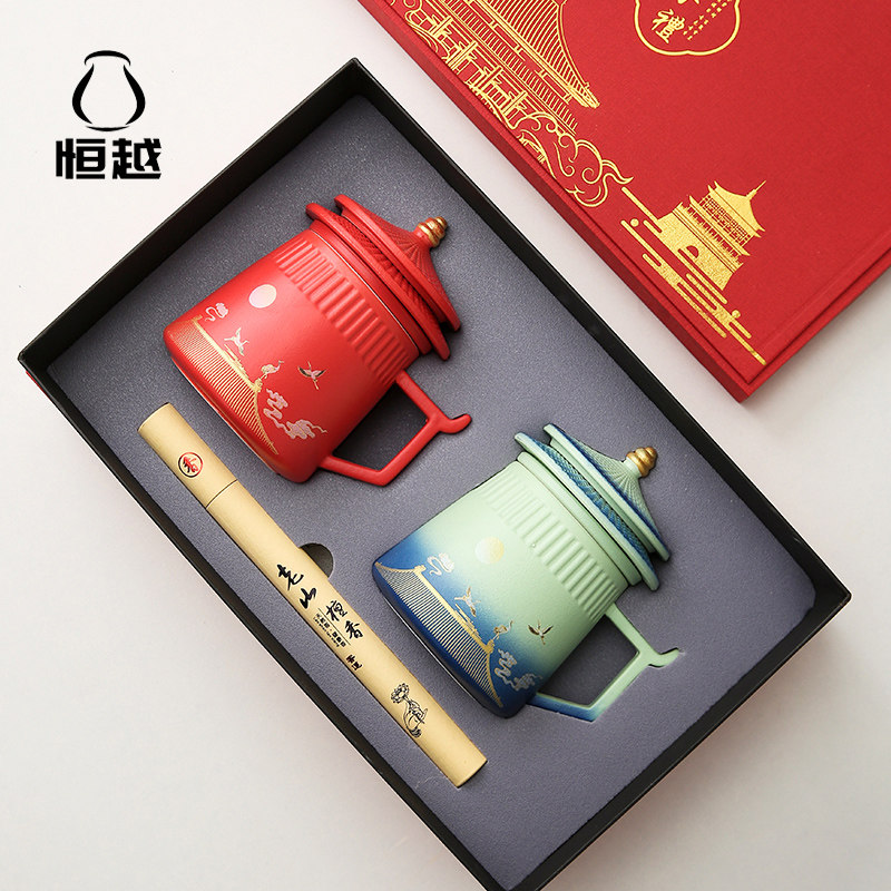故宫天坛宫廷文创礼品陶瓷茶杯办公杯泡茶杯乔迁新婚元旦新年礼物图片