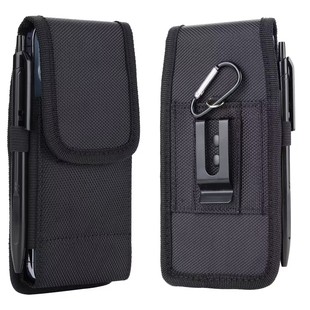 竖直款手机包穿皮带挂腰包中老青年通用大屏超薄隐形尼龙布袋皮套