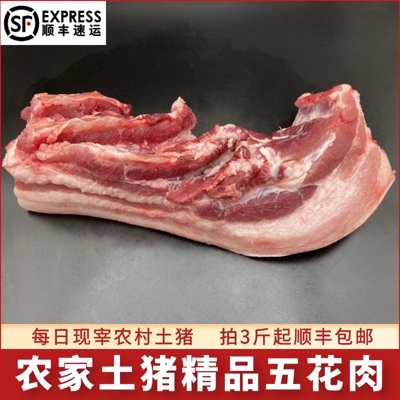 500g冷冻带皮五花肉3份起包邮