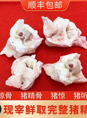 猪精骨 现宰现取原色未打磨  猪惊骨 猪听骨 猪惊 猪精 顺丰包邮
