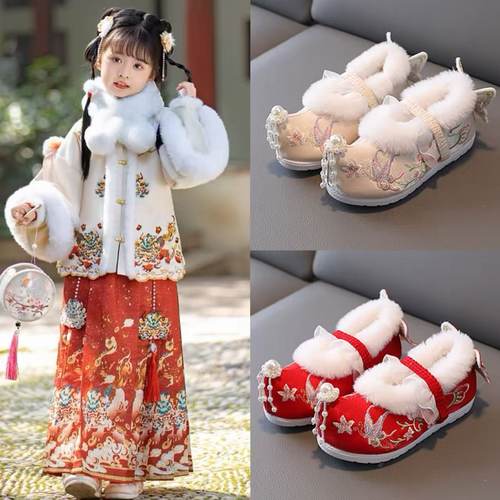 汉服鞋子女童春季马面裙儿童鞋子