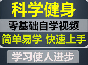 科学健身视频教程零基础自学入门课程练腰练腿全身锻炼