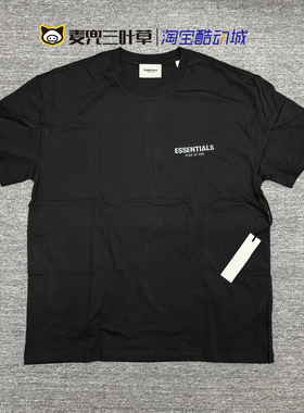 Fear of God Essentials FOG21FW 纯色小标 圆领短袖男女黑色T恤