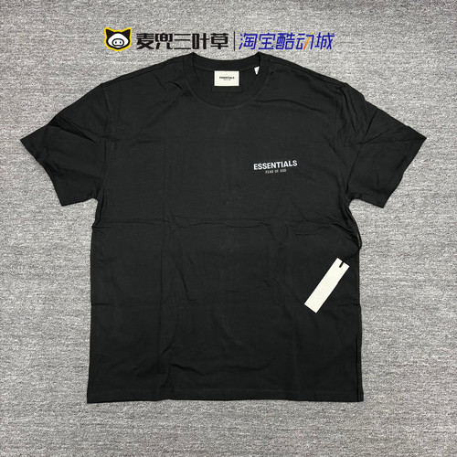 FOG男女款纯色小标双标纯棉短袖