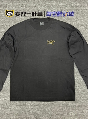 正品 Arcteryx始祖鸟Kragg 男款 黑金纯棉圆领透气长袖T恤X9714