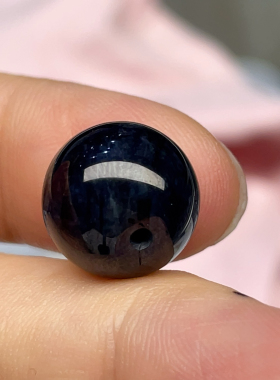 天然蓝宝石圆珠男士礼物多宝手链配珠佛珠一物一证保真特价12.5mm