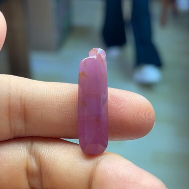 天然无烧无注胶红宝石吊坠六柱体吊坠男士礼物女士轻奢高级32.2ct