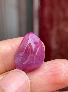 随形红宝石吊坠天然无烧无注胶无填充裸石吊坠黄金编织配件小滴溜