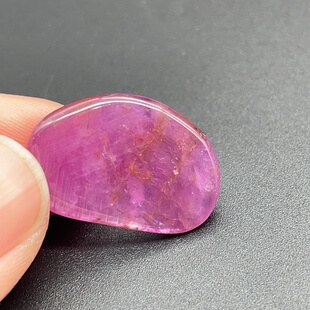 天然冰透异彩红宝石原石随形DIY背云吊坠15.08ct女士礼物无烧无胶