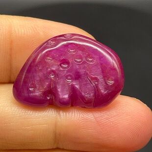 【掌心红宝梳】天然埃塞俄比亚Ruby随形原石吊坠梳子遇事皆顺27.8