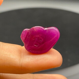 天然红宝石非洲埃塞俄比亚Ruby元宝21.29ct吊坠 5行火相19.3*15mm