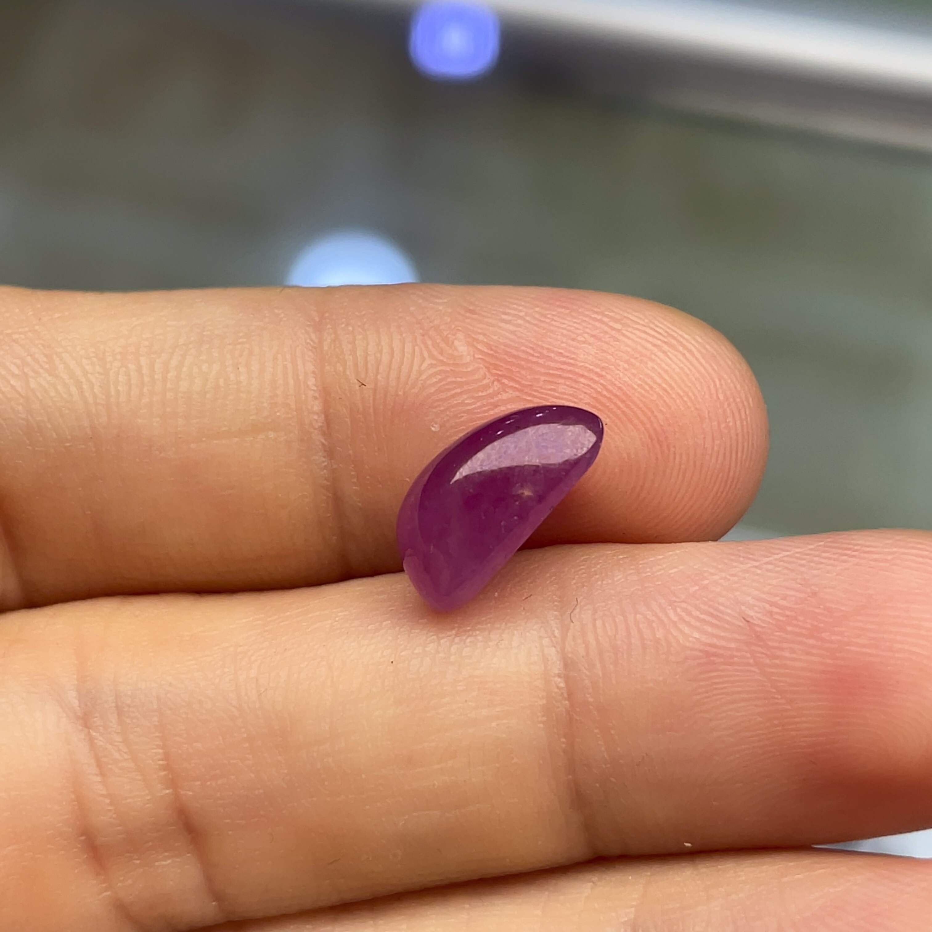 天然无烧红宝石吊坠裸石戒面樱花紫皇家紫一物一图实体店保真正品